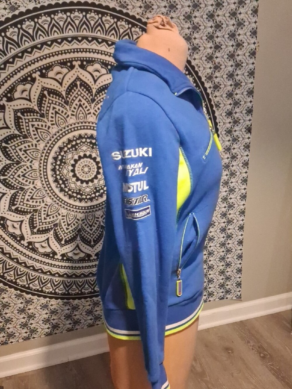 Blue Racing-Inspired Bomber Jacket - Picture 3 of 5